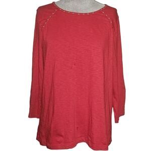 Chicos Red Casual Top Size Medium